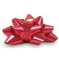 Red Glitter Star Bow (1 1/4"x18 Loops, 1/4" Ribbon)